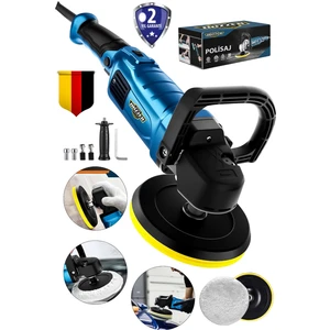 Lieber German Teknoloji Bakır Sargılı 1200 Watt 6 Kademe Devir Ayarlı Pasta Cila Zımpara Polisaj Zımpara Makinesi