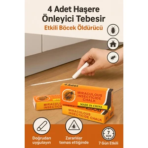 4 Adet Haşere Tebeşiri - Böcek Önleyici Tebeşir - Etkili Hamam Böceği ve Karınca Kovucu