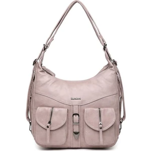 Yıkama Deri Hem Sırt Hem Omuz Kadın Çantası 21-K Barcelona 1936