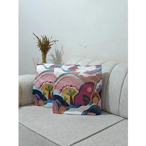 2 Adet Dijital Baskılı Kırlent Kılıfı – Canlı Desenler, Yumuşak Dokunuş