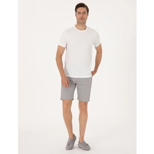 Pierre Cardin Erkek Gri Slim Fit Dokuma Şort 50308132-VR024