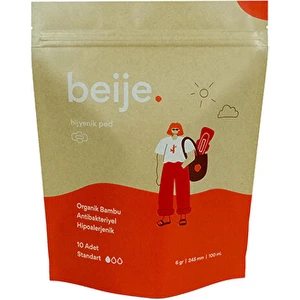 Beije Organik Bambu Standart Ped 10'lu