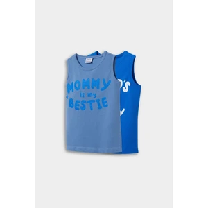 Erkek Bebek Bisiklet Yaka Baskılı 2'li Atlet E1267A525HS