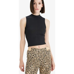 Slim Fit Dar Kesim Yarım Balıkçı Yaka Fitilli Kaşkorse Atlet C7703AX25SP