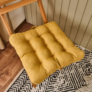 Soft Traum Sandalye Minderi - Hardal - 45x45 cm