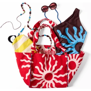 Desenli %100 Pamuk Shopper Çanta