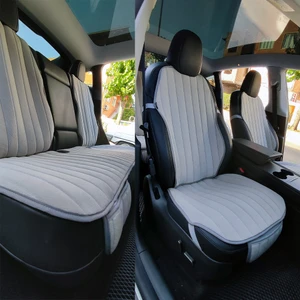 Tesla Model Y Tay Tüyü Cepli Oto Koltuk Koruyucu Kılıf Iyon Serisi Gri