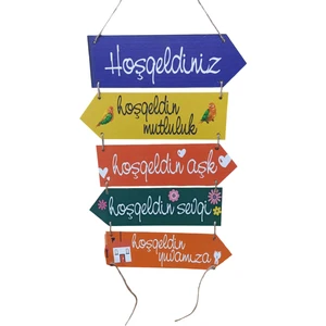 Kapı Süsü 5 Li Renkli Harika Sözler