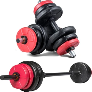 Spor 38 kg Dambıl Halter Seti Kırmızı Siyah