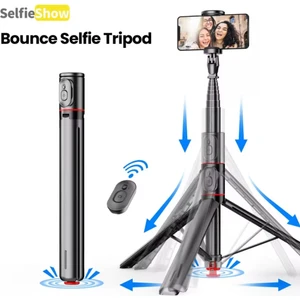 Otomatik Açılabilen, Uzaktan Kumandalı, 177 cm Tripod, Taşınabilir, Katlanan Alüminyum Selfie Çubuğu
