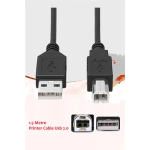 Yazıcı Kablosu USB 2.0 Printer Cable Hp Epson Canon Xerox Brother - 1.5 Metre -