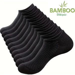 Unisex Bambu Dikişsiz Patik Çorap 10'çift