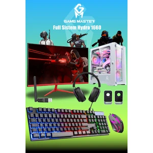 Full Sistem Set Hydra 1660 Ryzen 5 5500 Cpu 16GB 3200MHZ Ram 512GB M.2 SSD Gtx 1660 23.8" 165hz Monitör Beyaz Gaming Pc