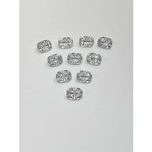 Karan Tuhafiye Bluz Düğmesi / Plastik Taşlı Görünüm Alttan Delikli Düğme / 2919 / 10 Adet /