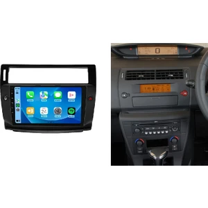 Citroen C4 2005-2010 Siyah 4gb Ram 64GB Hafıza 8 Çekirdek Carplay Kamera Android Multimedya