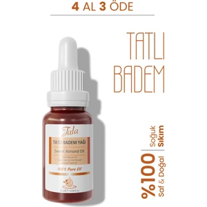 %100 Saf ve Doğal Tatlı Badem Yağı Cilt Bakımı İçin Soğuk Sıkım 20 ml Unisex Kullanıma Uygun