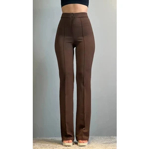 Krep Çimalı Likralı Palazzo Pantolon