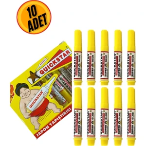10 Adet Quickstar Super Glue Güçlü Japon Yapıştırıcı 1,5 G