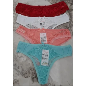 Deza Lux Kadın Tanga Bikini Külot 4'lü Paket