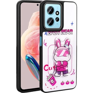 Xiaomi Redmi Note 12 4g Kılıf Parlayan Kabartmalı Ikonik Figürlü Iktk Amas Silikon Kapak-Beyaz