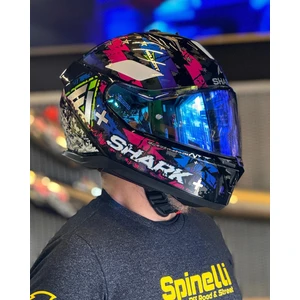 Skwal I3 Hellcat Mavi Kapalı Kask - 2.vizör Hediye