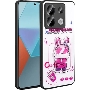 Xiaomi Redmi Note 13 Pro 5g Kılıf Parlayan Kabartmalı Ikonik Figürlü Iktk Amas Silikon Kapak-Beyaz