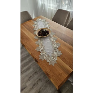 Lüks Fransız Dantelli Kadife Runner