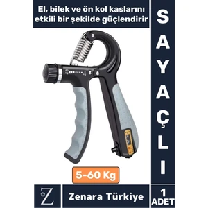 Yüksek Kaliteli Ergonomik El Bilek Kol Güçlendiren Kas Yapma Ayarlanabilir Sayaçlı 5-60 kg El Yayı