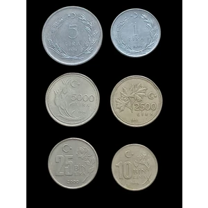 Yedi Otuz Cumhuriyet Dönemi 6 Adet Koleksiyon Madeni Para. Koleksiyon Başlangıç Seti. 62