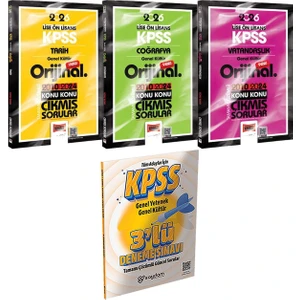 Lise-Önlisans Tarih Coğrafya Vatandaşlık Orijinal 2010-2024 Konu Konu Çıkmış Sorular + 3 Deneme