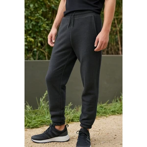 Pamuklu Erkek Jogger Eşofman Altı Antrasit Regular Rahat Kalıp Ipli Cepli Relax Fit Yumuşak 3 Iplik