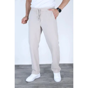 Baggy Keten Pantolon Jogger Taş