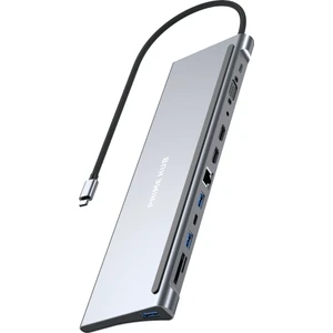 FH18 12'si 1 Arada Usb-C Çoklayıcı | 2x 4K Hdmı, 100W Pd, RJ45, 3x Usb, Kart Girişi ve Ses Çıkışı