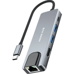FH20 5-In-1 Usb-C Çoklayıcı Adaptör | 100W Pd Hızlı Şarj | 4K HDMI | Ethernet | 2x USB 3.0