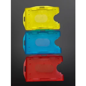 3'lü Renkli Kart Koruyucu Id Badge Holder Seti – Sert Plastik Kimlik Kartlığı