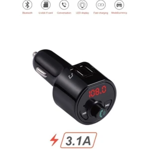 G10 Pd Şarj Özellikli Dijital Göstergeli Bluetooth Fm Transmitter Siyah