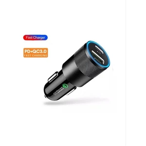 Araç Çakmaklık Hızlı Şarj Aleti iPhone Ve Android Uyumlu Type-c Ve Usb Girişli