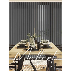 Antrasit Pvc Dikey Perde  Döndürülebilen Tam Açık Ya Da Tam Kapalı  Pvc Dikey 705