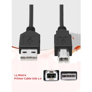 Yazıcı Kablosu USB 2.0 Printer Cable Hp Epson Canon Xerox Brother 1.5 Metre
