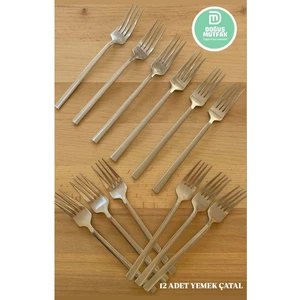 Yemek Çatal 12 Li 2 ml Paslanmaz Çelik Çubuk Model