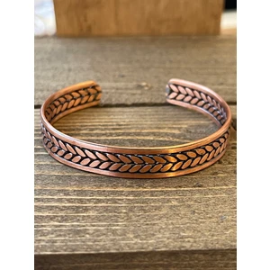 Saf Bakır Bileklik Arpa Modeli Bakır Kelepçe Bileklik