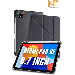 Xiaomi Redmi Pad Se 2024 8.7 Inç Uyumlu Tri Folding Kalem Bölmeli Uyku Modlu Akıllı Kılıf