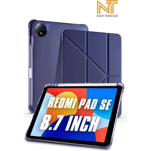 Xiaomi Redmi Pad Se 2024 8.7 Inç Uyumlu Tri Folding Kalem Bölmeli Uyku Modlu Akıllı Kılıf