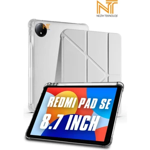 Xiaomi Redmi Pad Se 2024 8.7 Inç Uyumlu Tri Folding Kalem Bölmeli Uyku Modlu Akıllı Kılıf