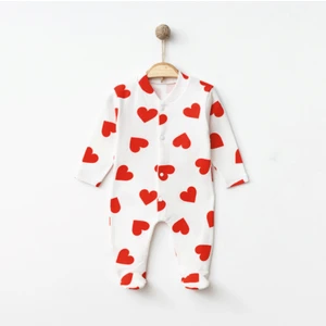 Kalp Baskılı Kız Tulum