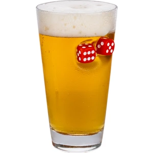 Kırmızı Zarlı Özel Bira Bardağı Zar 455CC
