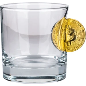 Bitcoin Madeni Para Hediyelik Özel Viski Bardağı 300CC