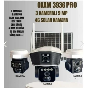 O-Kam 3936 4g Sim Kartlı Solar 9mp Ptz Dual Lens Kamera