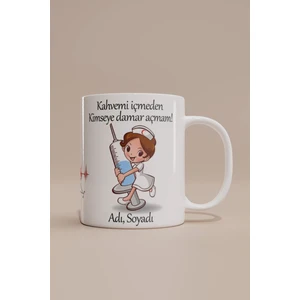 Isme Özel Hemşire Temalı Kupa Bardak