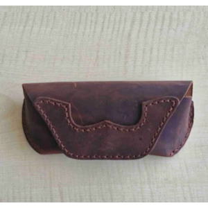 El Yapimi Hakiki Deri Gözlük Kabı